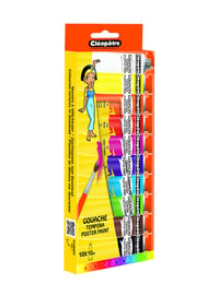 Sada prémiových kvašových farieb Cléopâtre BL10PGN10 Nefertari – 10 x 10 ml túb, rôzne farby 3
