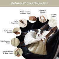 Cleva ClevaHome Kisméretű Kutyaülés Autóba és Hordozótáska Kisállatoknak - Puha Fleece Belső, Ágy Funkció, Bel- és Kültéri Használatra 5