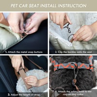 Cleva ClevaHome Kisméretű Kutyaülés Autóba és Hordozótáska Kisállatoknak - Puha Fleece Belső, Ágy Funkció, Bel- és Kültéri Használatra 6