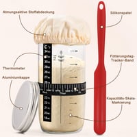 Sada na pečenie kváskového chleba Clheatky, 11-dielna, oválna ošatka 25 cm, ratanová, kompletná súprava na pečenie pre začiatočníkov aj skúsených pekárov 3
