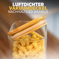 Borcan Pătrat cu Capac CLIDOR – Set de 6 bucăți – Capacitate 5,6 L – Închidere Etanșă, Sticlă Îngroșată – Recipient pentru Depozitarea Alimentelor în Bucătărie 5
