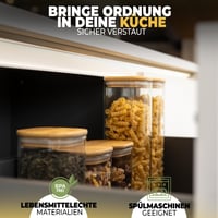 Borcan Pătrat cu Capac CLIDOR – Set de 6 bucăți – Capacitate 5,6 L – Închidere Etanșă, Sticlă Îngroșată – Recipient pentru Depozitarea Alimentelor în Bucătărie 8