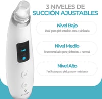 CLINVRA 4 lépéses arctisztító készlet mitesszer szívó 5 fejjel elektromos arctisztító pórusnyitó törlőkendővel pórustisztítóval 8