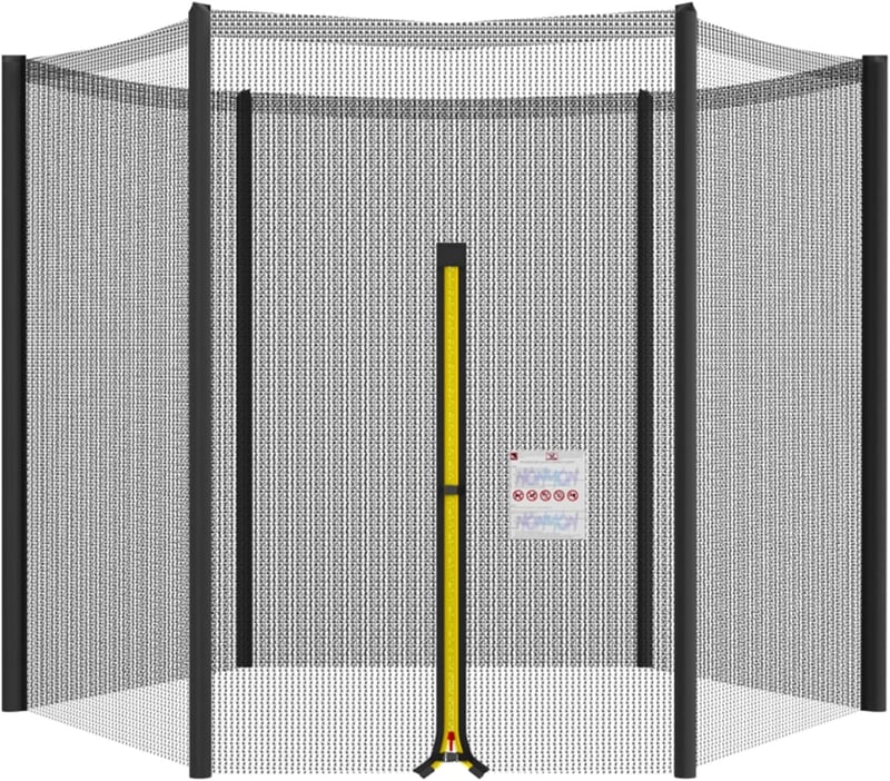 Cliselda Trambulin Biztonsági Háló 244-423 cm, 6-8 Rudas, UV-Álló Csipzárral