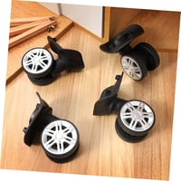 CLISPEED Bőrönd kerekek tartozék 2 pár alacsony zajú rugalmas guruló kerék csomagtartóhoz 11 x 9,8 x 6 cm fekete 6