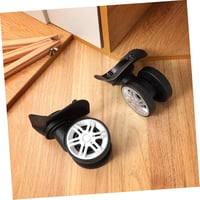 CLISPEED Bőrönd kerekek tartozék 2 pár alacsony zajú rugalmas guruló kerék csomagtartóhoz 11 x 9,8 x 6 cm fekete 4