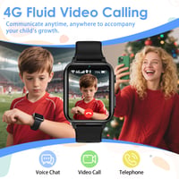 Detské inteligentné hodinky clleylise 4G čierne, vodotesné IP68, detské telefónne hodinky s GPS, SOS, volaním, videohovorom, hlasovým chatom, školským režimom, baterkou, budíkom 3