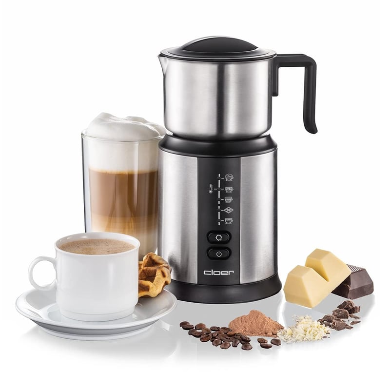 Indukcijski pjenjač mlijeka Cloer 7789 s vrčem od nehrđajućeg čelika od 800 ml, 500 W