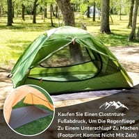 Clostnature 3 Évszakos Sátor 2-4 Személyes Vízálló Könnyű Trekking Sátor 6