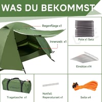 Clostnature 3 Évszakos Sátor 2-4 Személyes Vízálló Könnyű Trekking Sátor 9