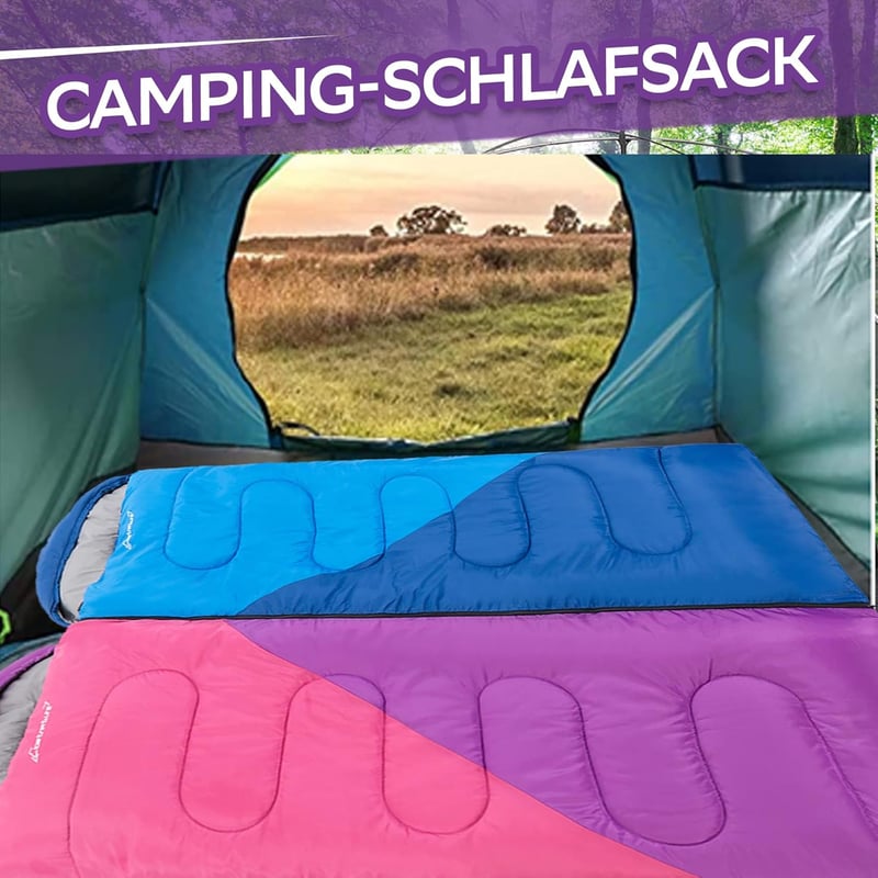 Clostnature Könnyű Hálózsák Camping Túrázáshoz - Kompakt Összecsukható Alvózsák Felnőtteknek