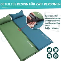 Clostnature Önfelfújó Kempingmatrac 3,8 cm - Könnyű Túramatrac Memóriahabbal, Vízálló, Kompakt Hálózsák Alátét Túrázáshoz, Kempingezéshez, H 6