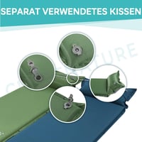 Clostnature Önfelfújó Kempingmatrac 3,8 cm - Könnyű Túramatrac Memóriahabbal, Vízálló, Kompakt Hálózsák Alátét Túrázáshoz, Kempingezéshez, H 3