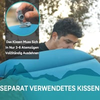 Clostnature Önfelfújó Kempingmatrac 3,8 cm - Könnyű Túramatrac Memóriahabbal, Vízálló, Kompakt Hálózsák Alátét Túrázáshoz, Kempingezéshez, H 7