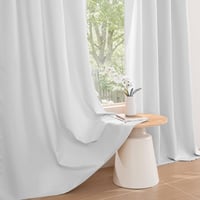 Clothink Kültéri Függöny 2 db Vízálló UV Védő Erkély Terasz Pergola Árnyékoló Szürke Fehér 255x215 cm 5