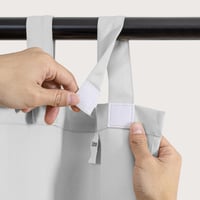 Clothink Kültéri Függöny 2 db Vízálló UV Védő Erkély Terasz Pergola Árnyékoló Szürke Fehér 255x215 cm 7