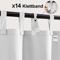 Clothink Kültéri Függöny 2 db Vízálló UV Védő Erkély Terasz Pergola Árnyékoló Szürke Fehér 255x215 cm 3
