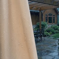 Vonkajšie závesy Clothink s priechodkami 132x215 cm béžové, 2 ks, nepremokavé, odolné voči vetru, ochrana pred slnkom na terasu, balkón a do záhrady, rýchloschnúce, nehrdzavejúce 7