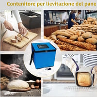 Cutie pliabilă pentru dospit aluat Cloud Fire cu capac, vas de fermentare multifuncțional pentru pâine, pizza, iaurt, vin de orez, albastru, mare 4