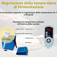 Cutie pliabilă pentru dospit aluat Cloud Fire cu capac, vas de fermentare multifuncțional pentru pâine, pizza, iaurt, vin de orez, albastru, mare 3
