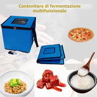 Cutie pliabilă pentru dospit aluat Cloud Fire cu capac, vas de fermentare multifuncțional pentru pâine, pizza, iaurt, vin de orez, albastru, mare 7