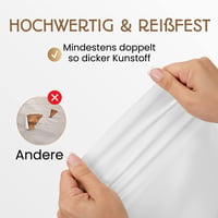 CLOUDANA 2 ks bielych plastových obrusov 274x137 cm – na pivný set, karneval, Veľkú noc, narodeniny, na vonkajšie použitie 6
