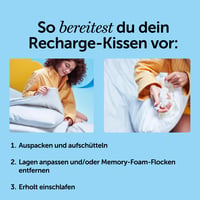 Cloudpillo Recharge jastuk od memorijske pjene 40x80 cm - Ergonomski i podesiv po visini - Luksuzna hotelska kvaliteta - Oeko-Tex certificiran 4