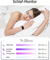 Cloudpoem Smartwatch 1.85" HD kijelző Bluetooth hívás fitness tracker 110+ sportmód szívritmus monitor iOS Android - Silver Blue 5