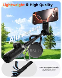 Magnetický mini selfie statív CloudValley, 4 v 1 s Bluetooth diaľkovým ovládaním, 360-stupňovou rotáciou, skladacou rukoväťou, kompatibilný s iPhone a Android, na vlogovanie a fotografovanie 3
