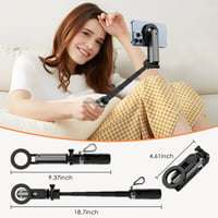 Magnetický mini selfie statív CloudValley, 4 v 1 s Bluetooth diaľkovým ovládaním, 360-stupňovou rotáciou, skladacou rukoväťou, kompatibilný s iPhone a Android, na vlogovanie a fotografovanie 7