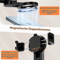 Magnetický mini selfie statív CloudValley, 4 v 1 s Bluetooth diaľkovým ovládaním, 360-stupňovou rotáciou, skladacou rukoväťou, kompatibilný s iPhone a Android, na vlogovanie a fotografovanie 9