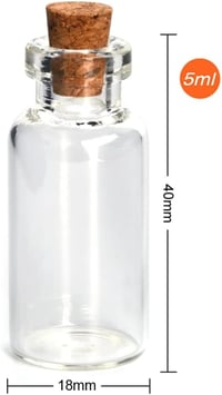 CLTPY 100 db 5 ml-es üvegcső parafa dugóval, esküvő, keresztelő, ajándék 2