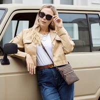 CLUCI Dámska kabelka na mobil cez rameno čierna - Malá crossbody kabelka s držiakom na karty, kožené puzdro na mobil s peňaženkou 2
