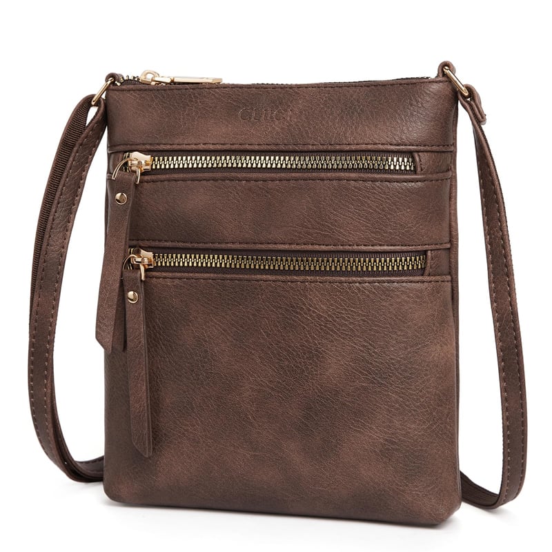 CLUCI Dámska kabelka na mobil cez rameno čierna - Malá crossbody kabelka s držiakom na karty, kožené puzdro na mobil s peňaženkou