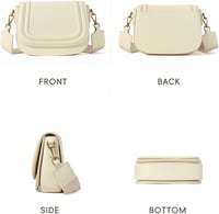 CLUCI női válltáska PU bőr, kicsi crossbody táska cserélhető pántokkal 5