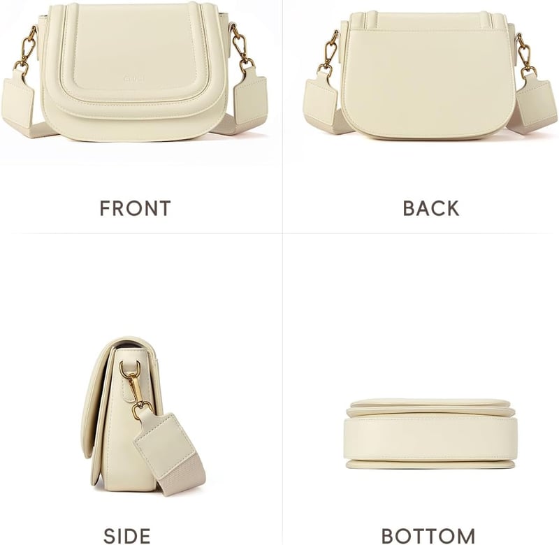 CLUCI női válltáska PU bőr, kicsi crossbody táska cserélhető pántokkal