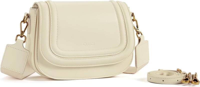 CLUCI női válltáska PU bőr, kicsi crossbody táska cserélhető pántokkal