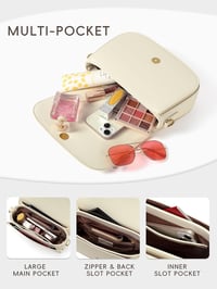 CLUCI női válltáska PU bőr, kicsi crossbody táska cserélhető pántokkal 4