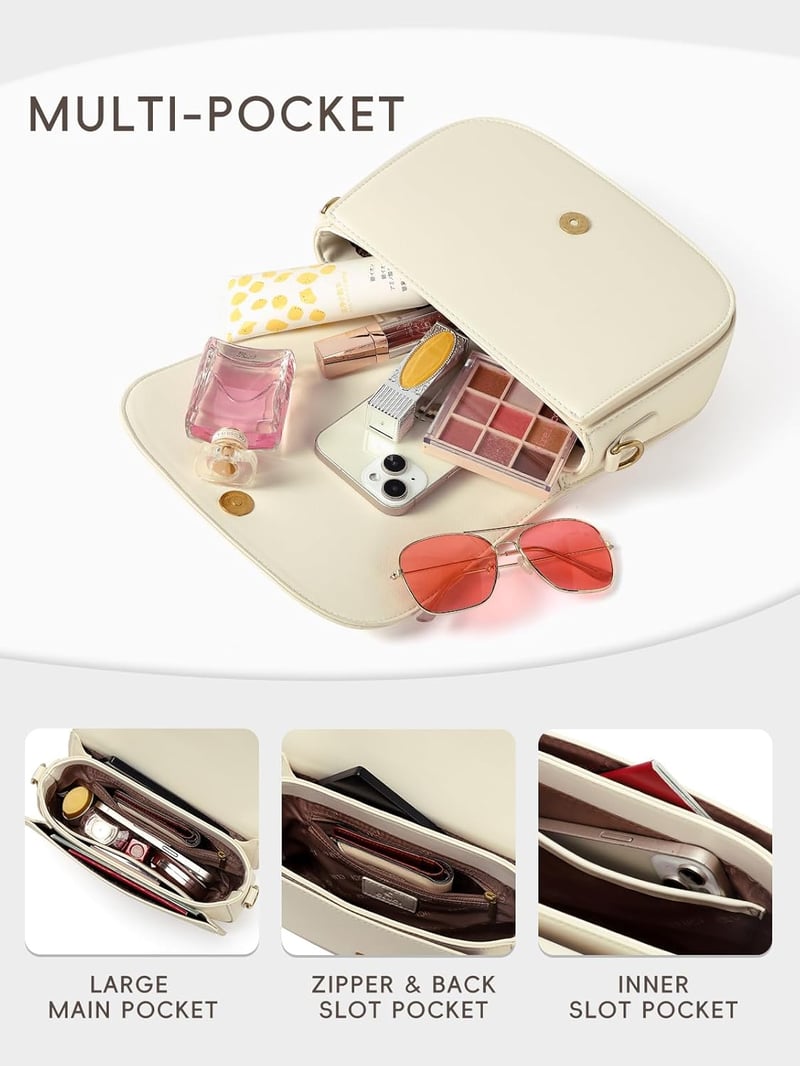 CLUCI női válltáska PU bőr, kicsi crossbody táska cserélhető pántokkal