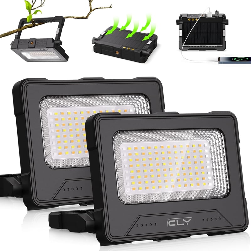 CLV 100W LED Munkalámpa 12000mAh Napelemes USB Töltés 4 Mód Powerbank