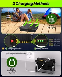 CLV 100W LED Munkalámpa 12000mAh Napelemes USB Töltés 4 Mód Powerbank 4