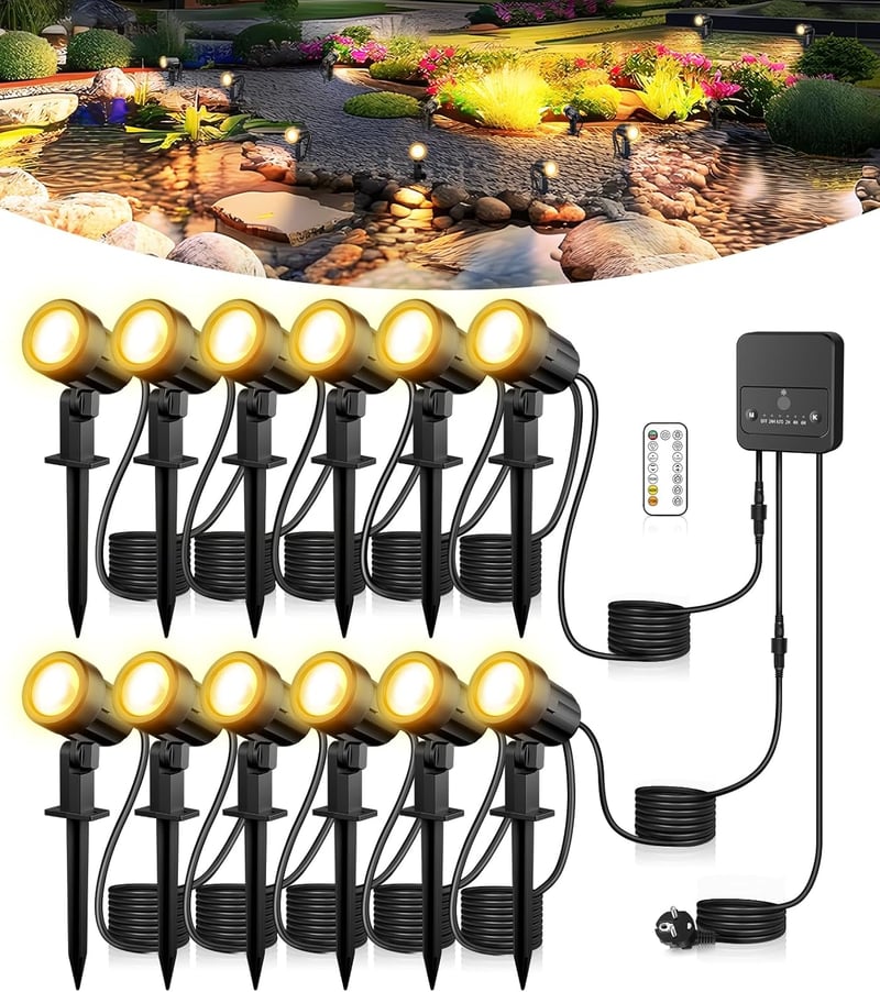 CLV 35m LED kertvilágítás távirányítóval, 2700-6500K dimmelhető, IP66 vízálló