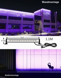 Lampă de perete LED RGB CLV 42W, 10 culori, proiector RGB, 30 moduri dinamice 8