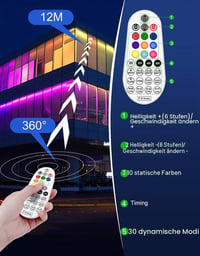 Lampă de perete LED RGB CLV 42W, 10 culori, proiector RGB, 30 moduri dinamice 5
