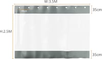 CLXRZM Átlátszó PVC Függöny 250x350cm Vízálló Szélálló Teraszhoz Kerthez 3