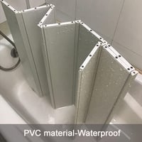 CLXRZM Kádtakaró Vízálló Hőszigetelő Kádpolc - Összecsukható Fehér PVC Fürdőkád Híd Tárolóállvánnyal, 70x170x0,7 cm 3