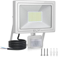 CLY 60 W mozgásérzékelős kültéri LED reflektor 5200 lm 6500 K hideg fehér IP66 vízálló állítható fejjel garázs kert udvar sportpálya 1