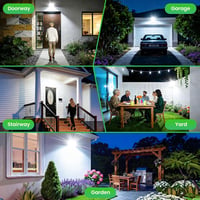 CLY 60 W mozgásérzékelős kültéri LED reflektor 5200 lm 6500 K hideg fehér IP66 vízálló állítható fejjel garázs kert udvar sportpálya 9