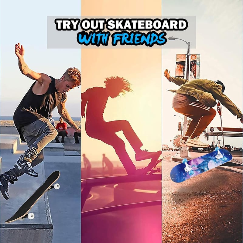 CLYCTIP 31" Cruiser Skateboard 8 rétegű juharfa ABEC-11 csapágy kezdőknek