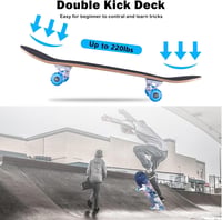 CLYCTIP 31" Cruiser Skateboard 8 rétegű juharfa ABEC-11 csapágy kezdőknek 3
